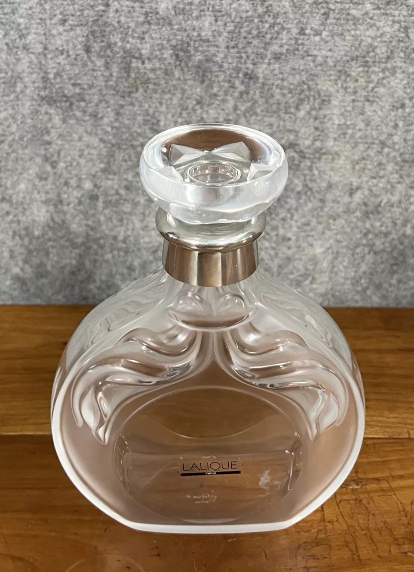 Lalique Carafe En Cristal édition Limitée Pour Le Cognac Château Paulet N° 656-photo-5