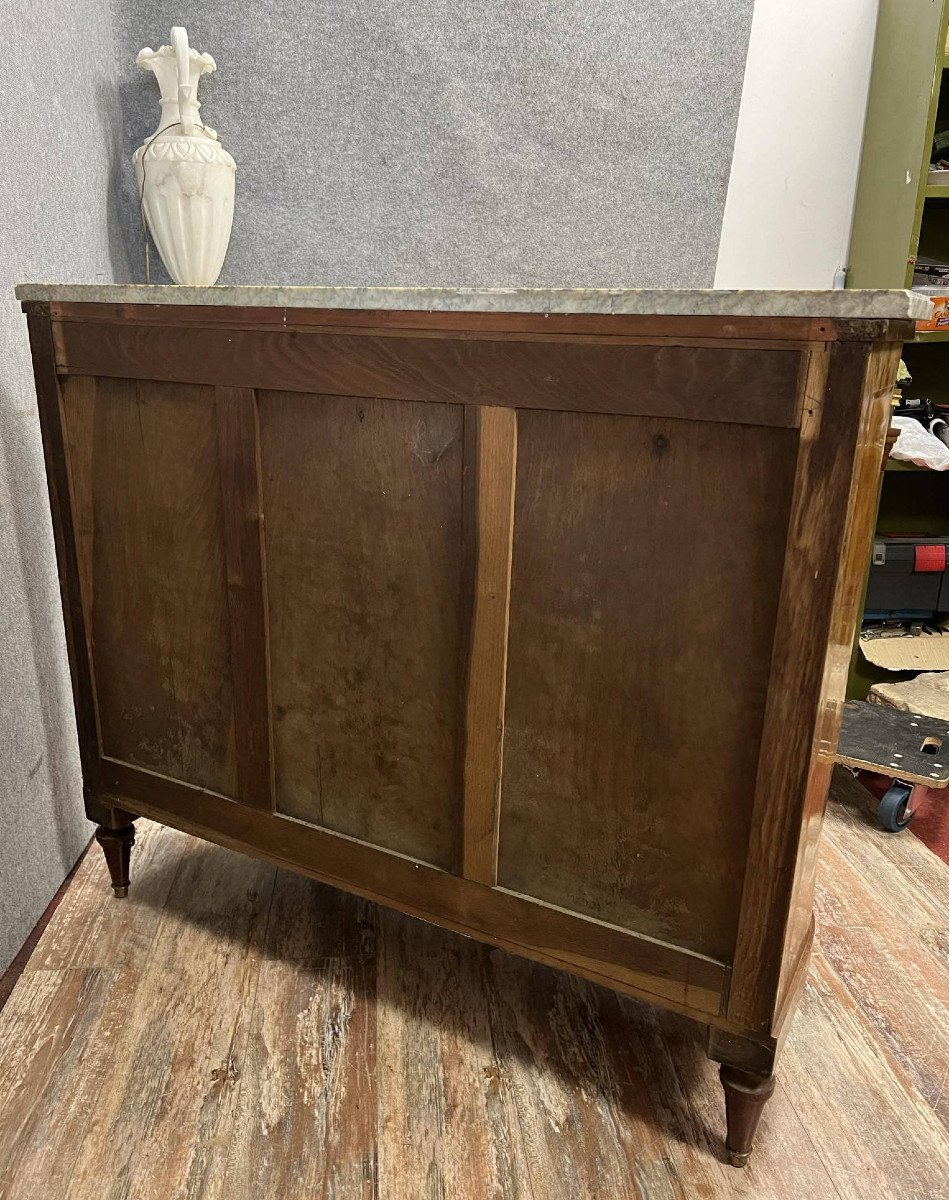 Louis XVI Style Buffet In Half-moon Shape In Marquetry -photo-7