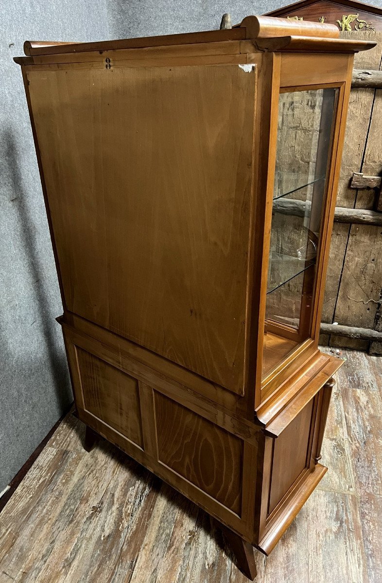 Art Deco Period Bookcase In Light Walnut -photo-4