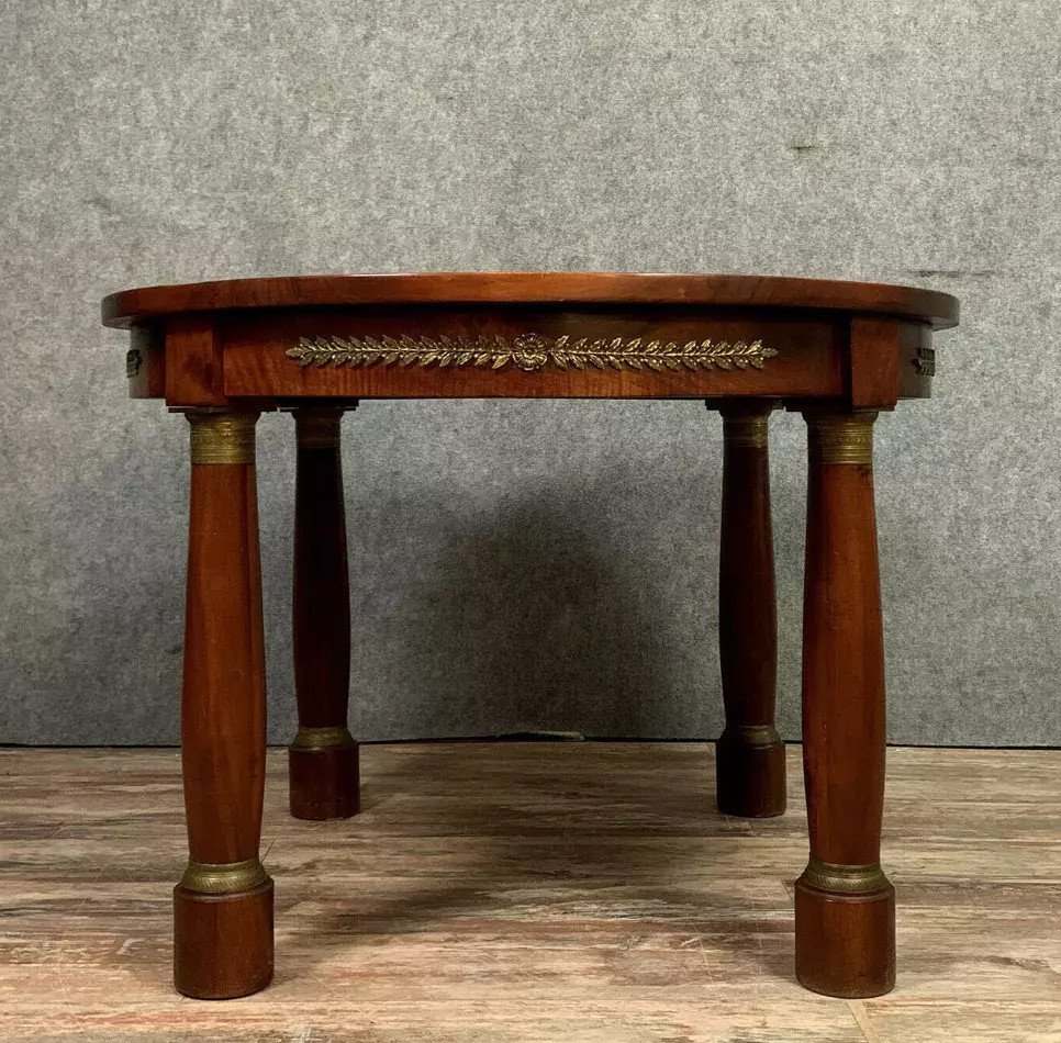 Table Empire A Allonges En Noyer / 306cm Ouverte   -photo-5