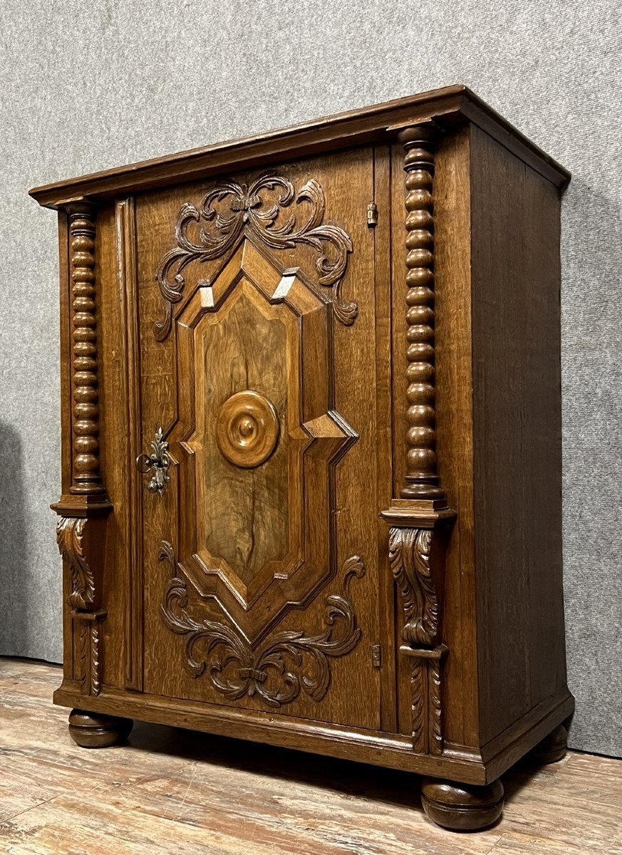 Ceremonial Furniture In Oak And Burl Louis XIII Period -photo-2