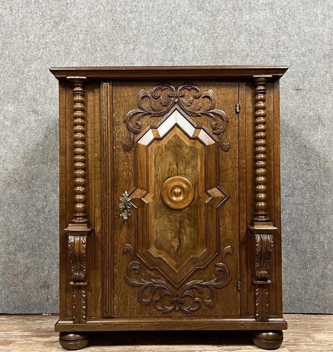 Ceremonial Furniture In Oak And Burl Louis XIII Period 