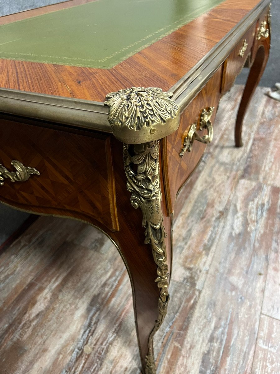 According To The Creations Of Charles Cressent: Double-sided Minister's Desk In Rosewood -photo-5