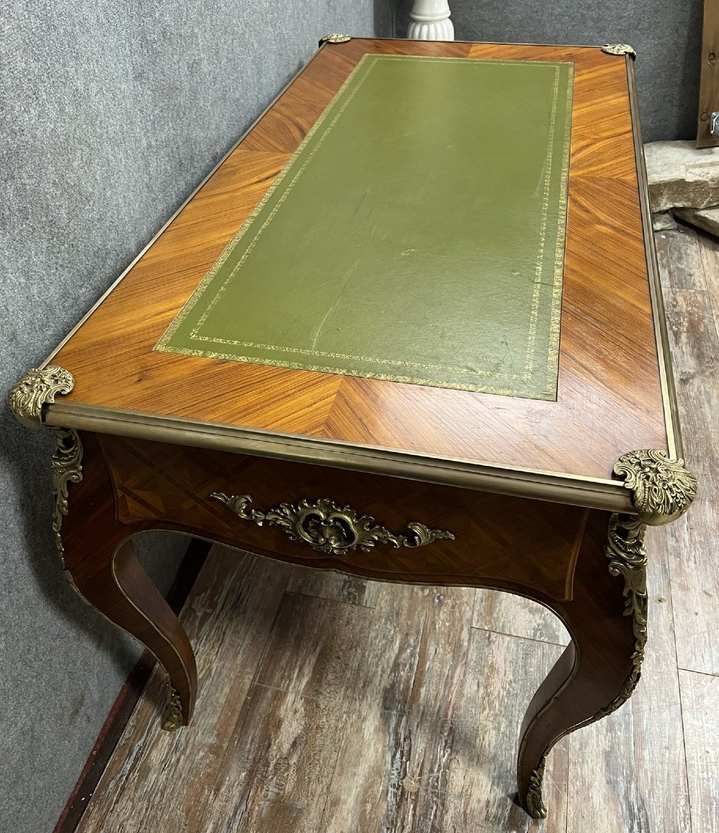 According To The Creations Of Charles Cressent: Double-sided Minister's Desk In Rosewood -photo-6