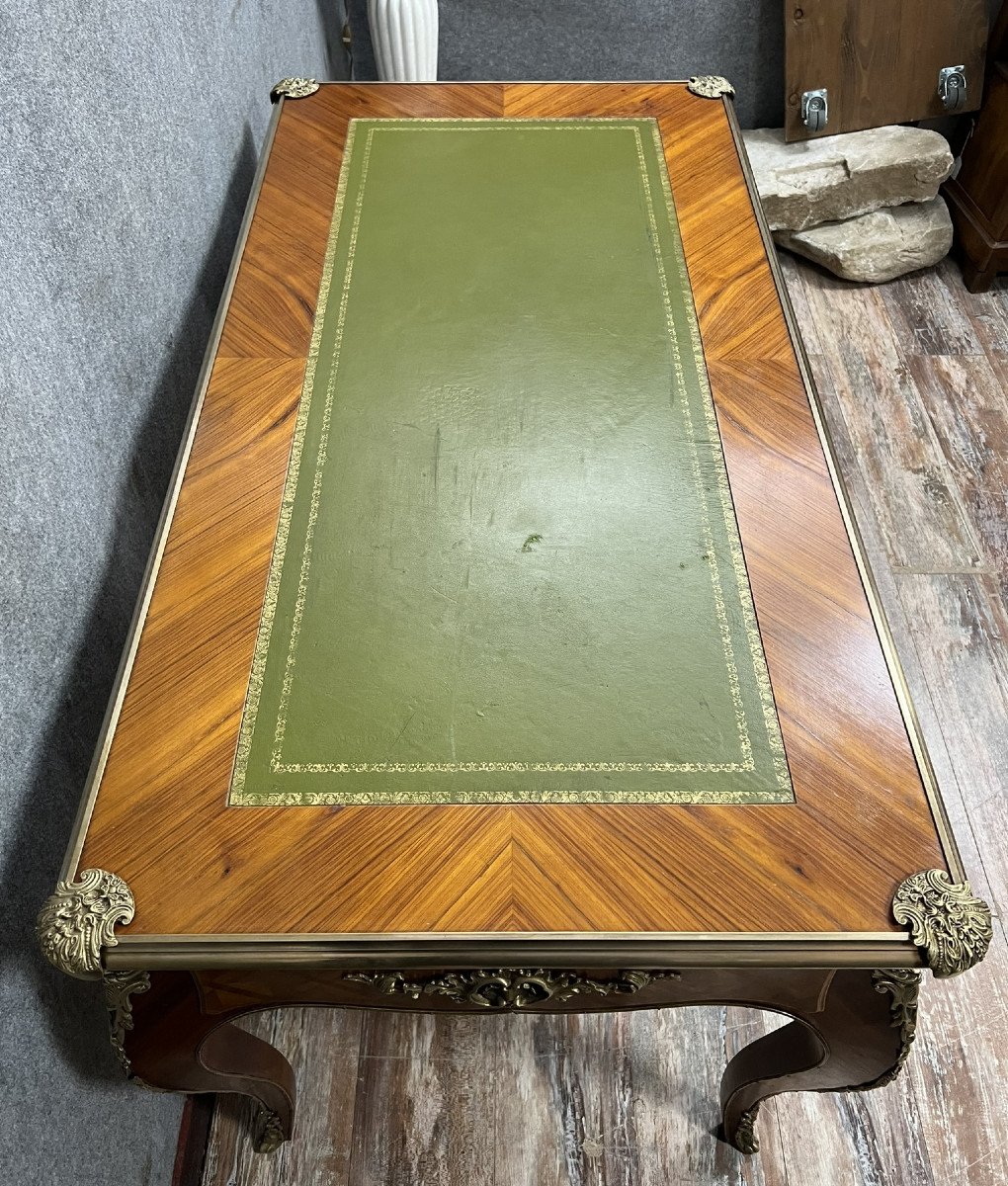 According To The Creations Of Charles Cressent: Double-sided Minister's Desk In Rosewood -photo-7