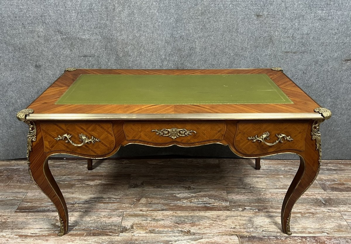 According To The Creations Of Charles Cressent: Double-sided Minister's Desk In Rosewood -photo-8