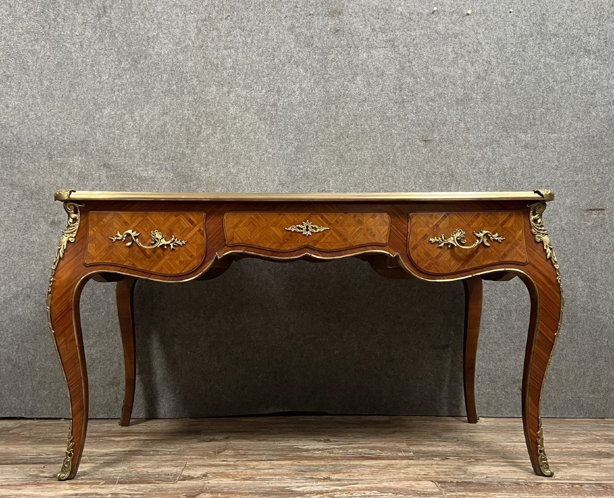 According To The Creations Of Charles Cressent: Double-sided Minister's Desk In Rosewood 