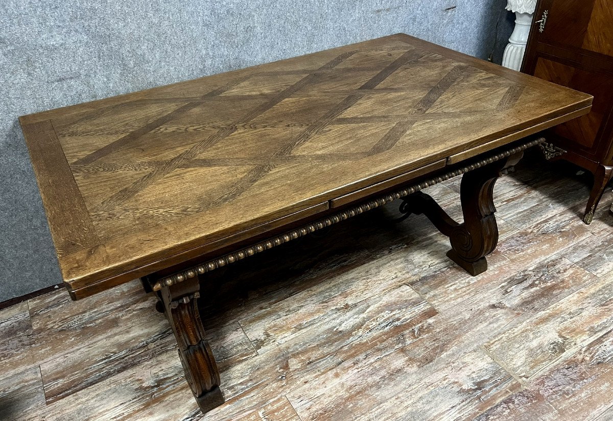 Huge Renaissance Style Extending Table In Oak -photo-1