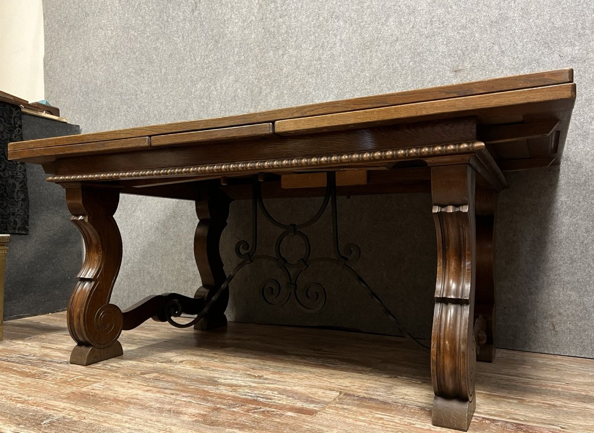 Huge Renaissance Style Extending Table In Oak -photo-2