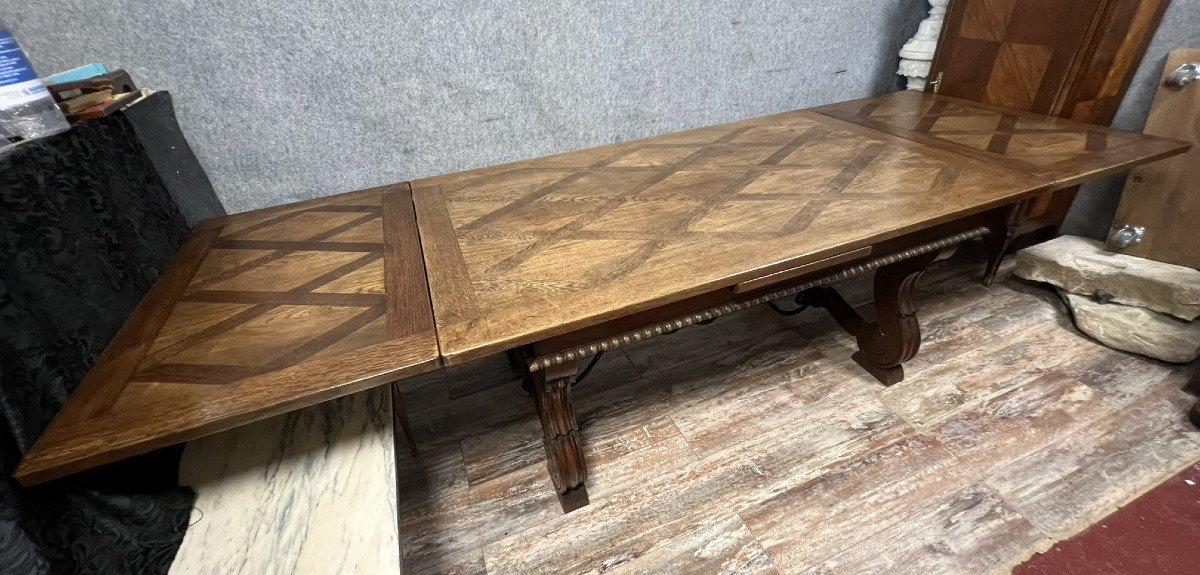 Huge Renaissance Style Extending Table In Oak -photo-5