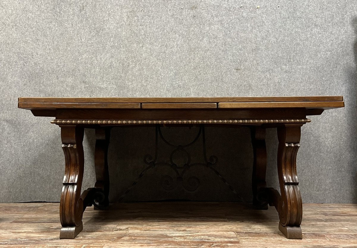 Huge Renaissance Style Extending Table In Oak 