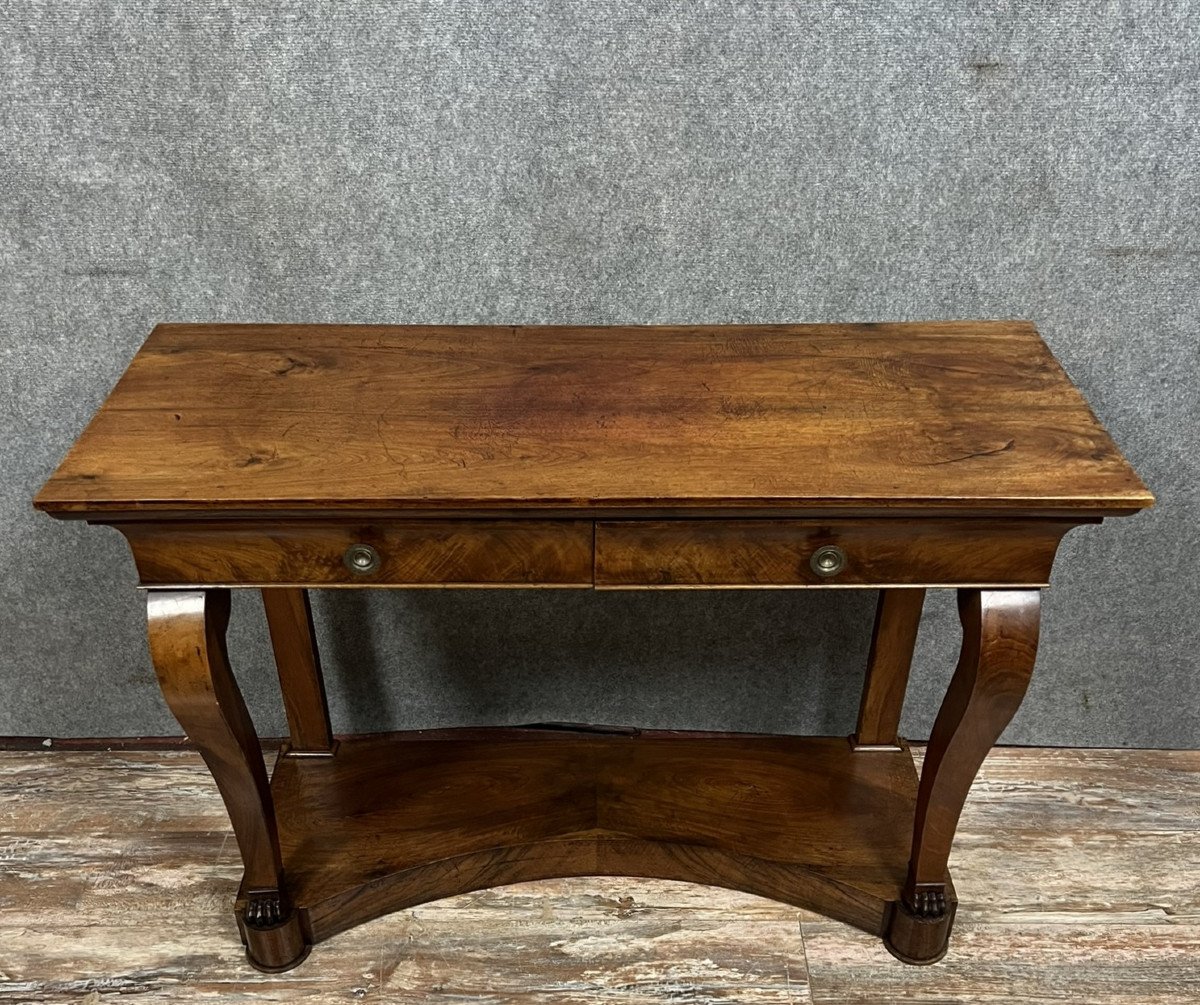 Console With Crosses Restoration Period In Mahogany-photo-1