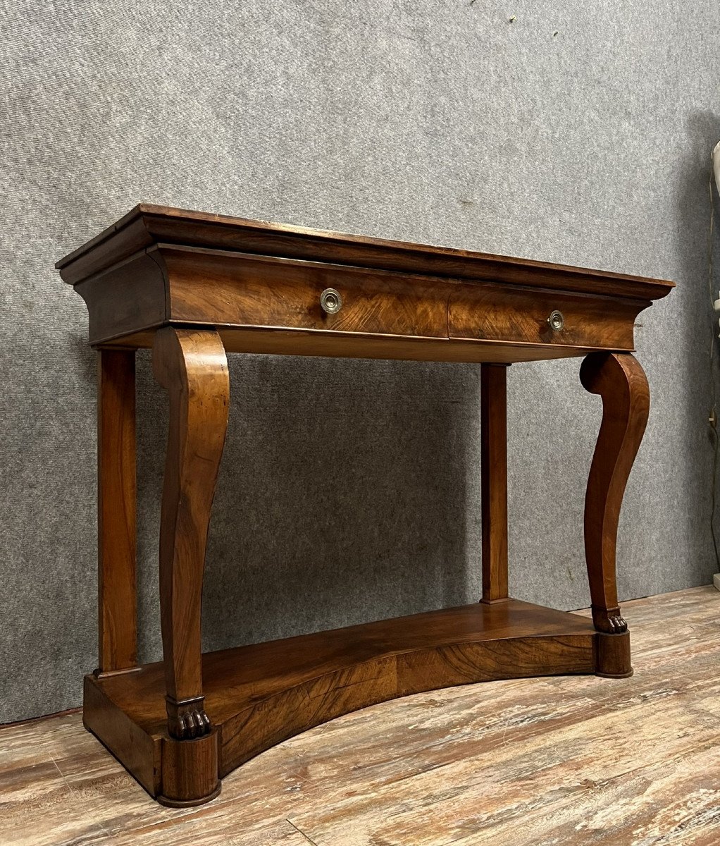 Console With Crosses Restoration Period In Mahogany-photo-2