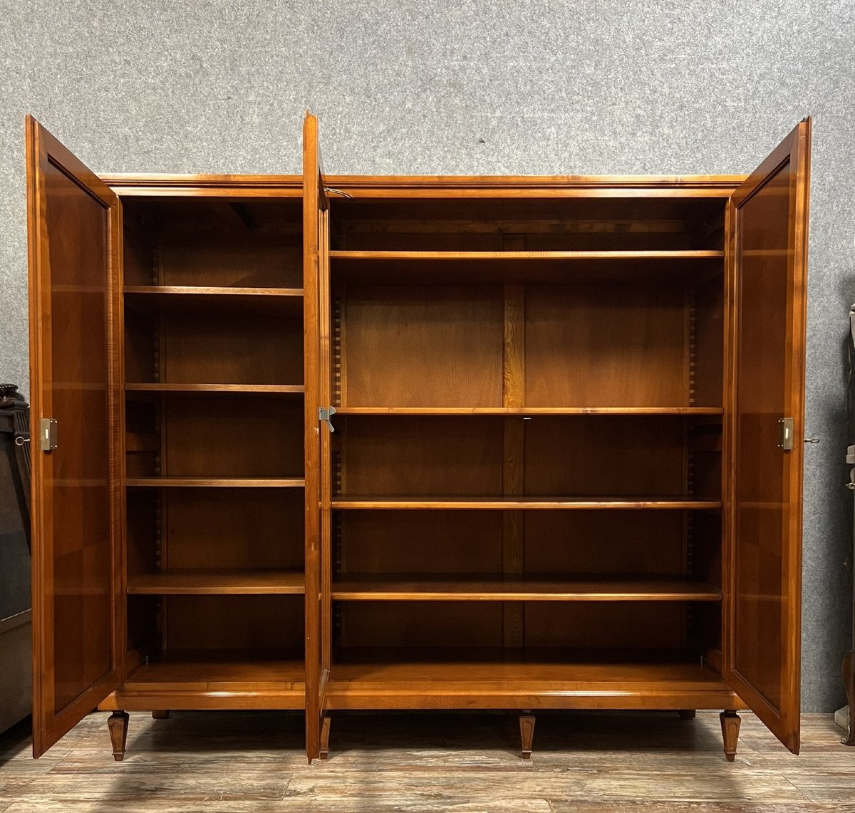 Louis XVI Style Chinese Lacquer Bookcase -photo-5