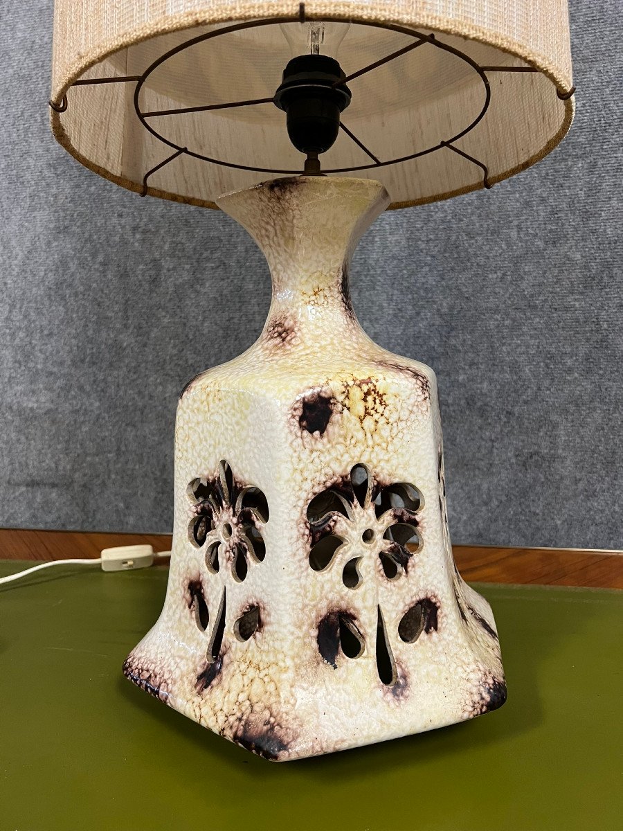 Large Vintage Ceramic Floor Lamp -photo-3