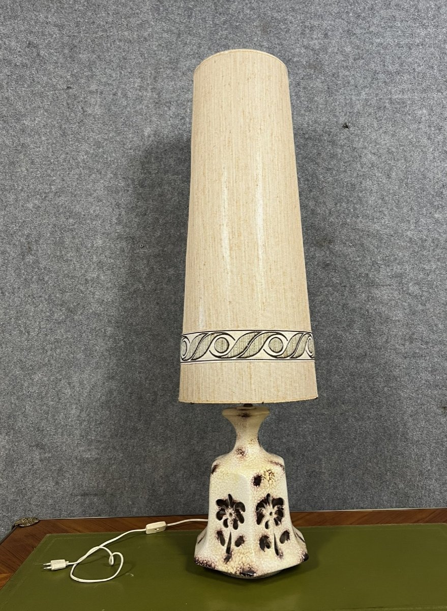 Large Vintage Ceramic Floor Lamp 