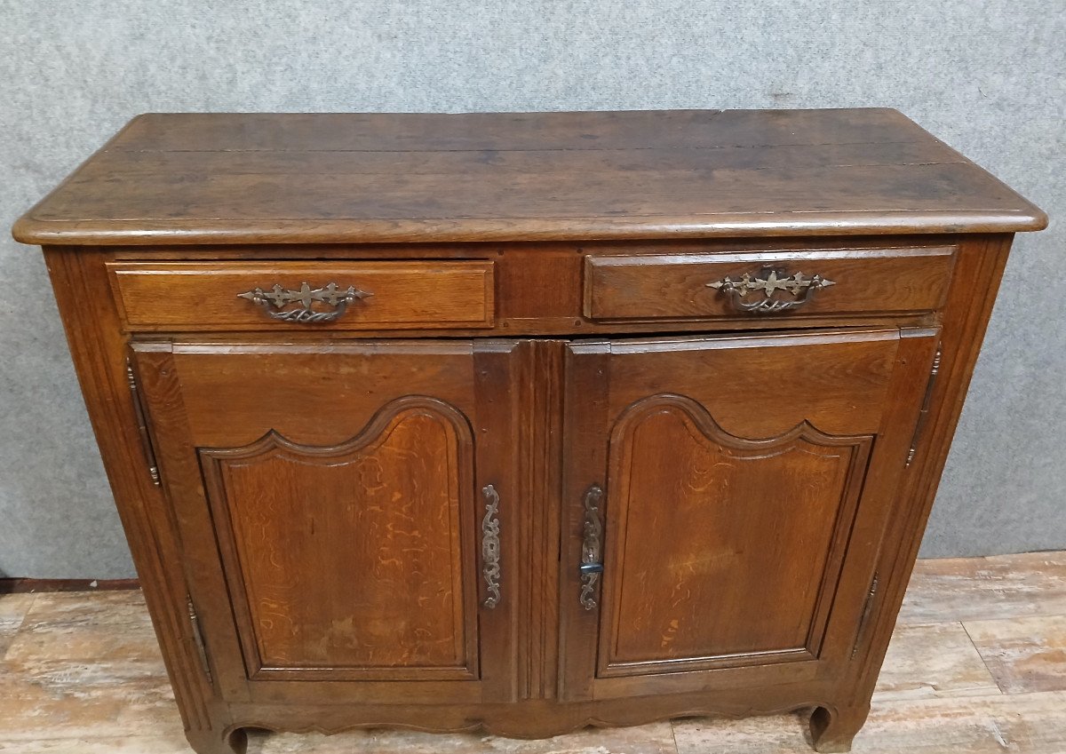 Rustic Louis XV Period Sideboard In Oak And Poplar-photo-2