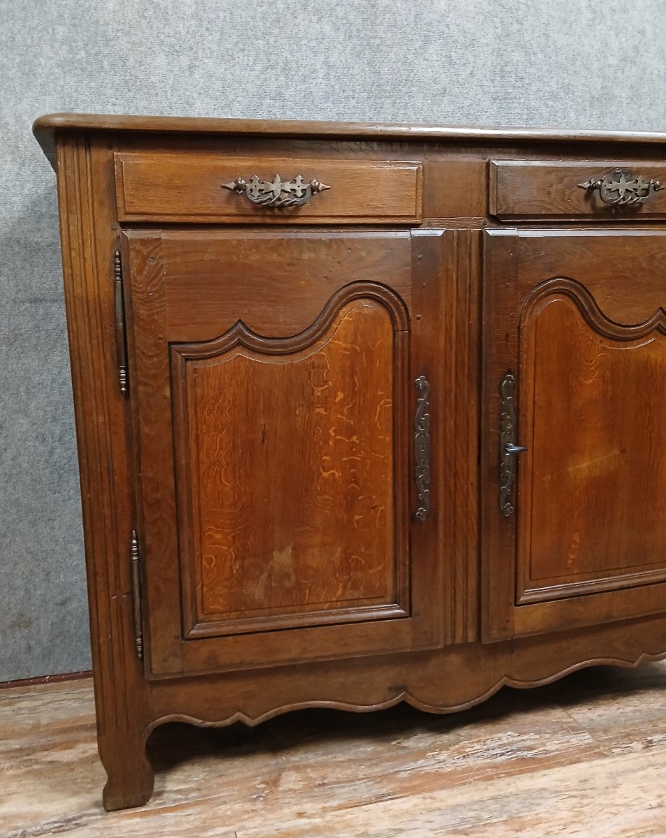 Rustic Louis XV Period Sideboard In Oak And Poplar-photo-3