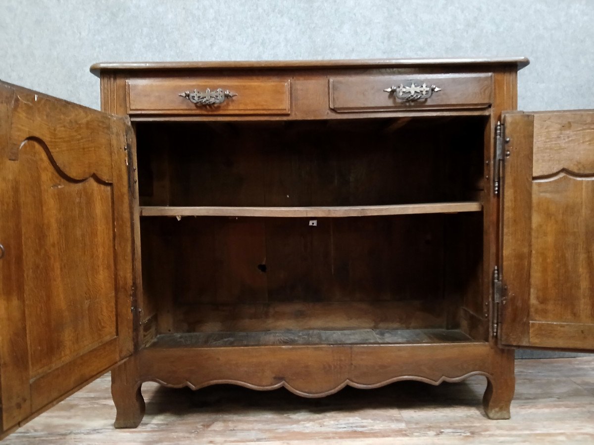 Rustic Louis XV Period Sideboard In Oak And Poplar-photo-5