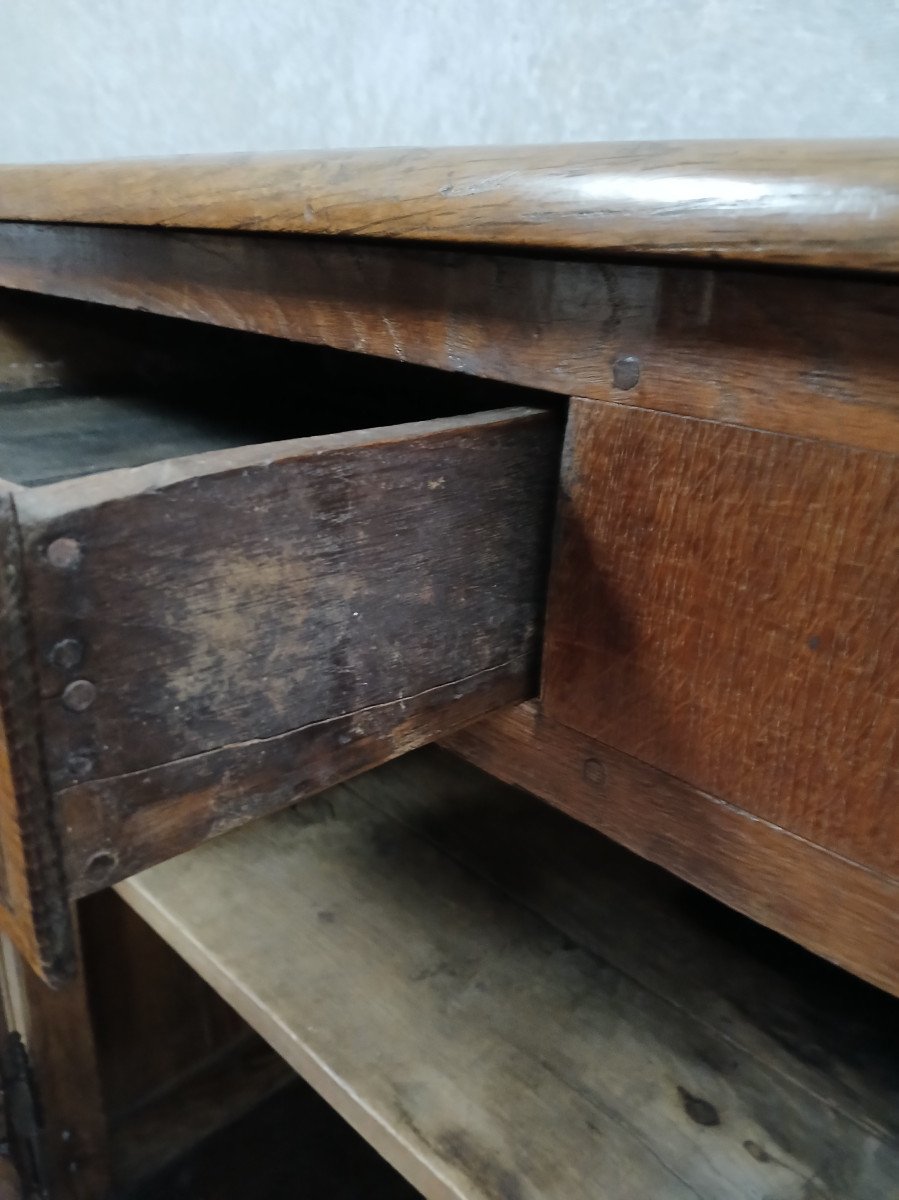 Rustic Louis XV Period Sideboard In Oak And Poplar-photo-6