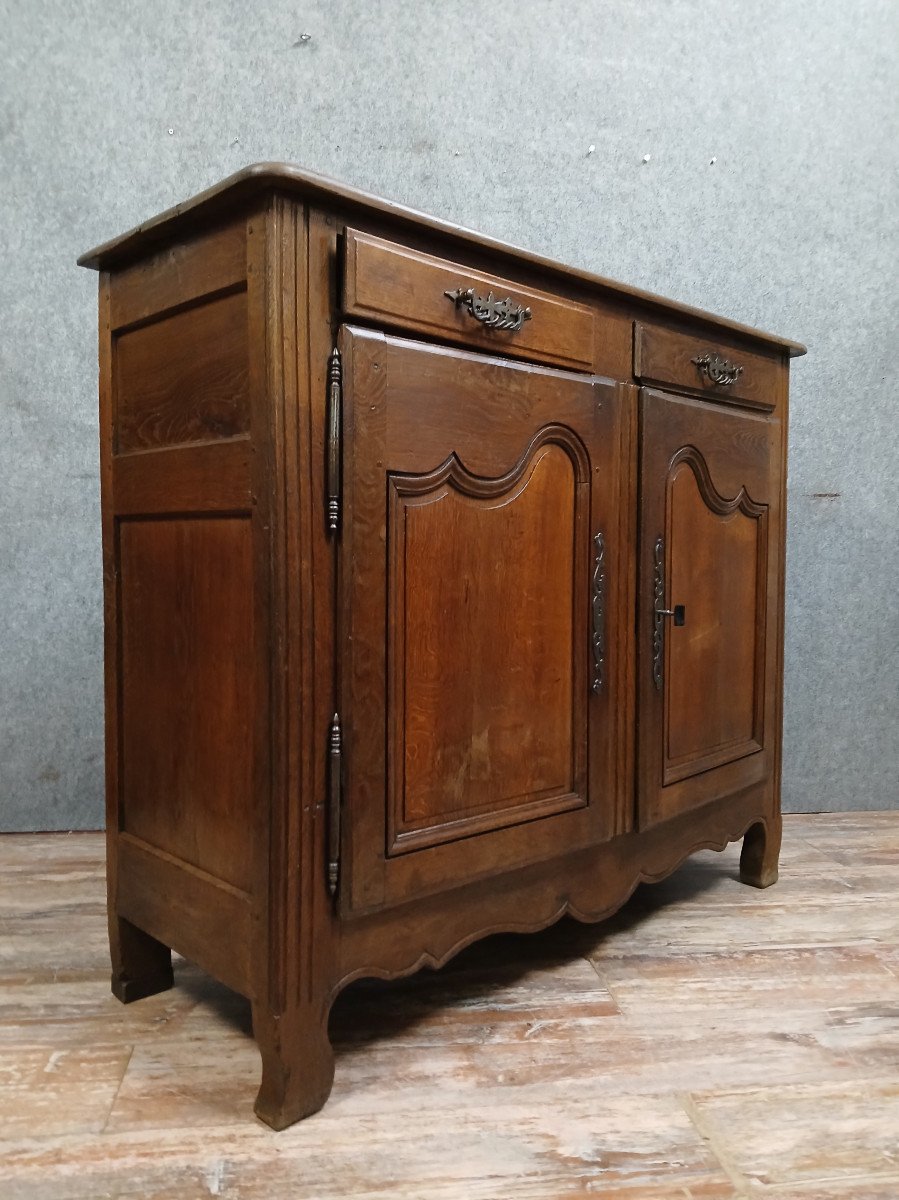 Rustic Louis XV Period Sideboard In Oak And Poplar-photo-7