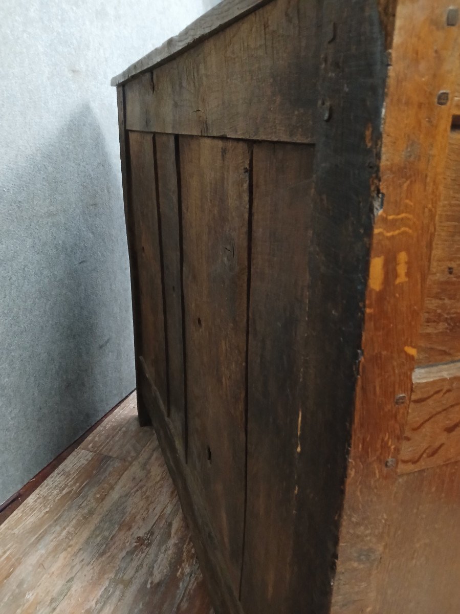 Rustic Louis XV Period Sideboard In Oak And Poplar-photo-8