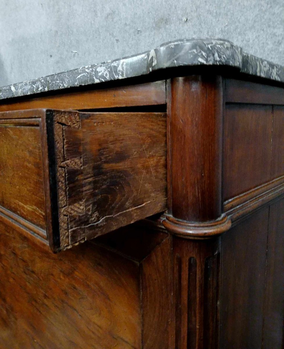 Parisian Secretary Louis XVI Period In Mahogany -photo-4