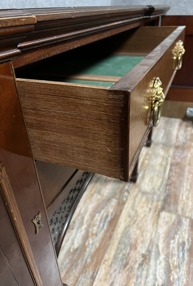 Commode A Portes En Enfilade époque Napoléon III En Acajou -photo-6