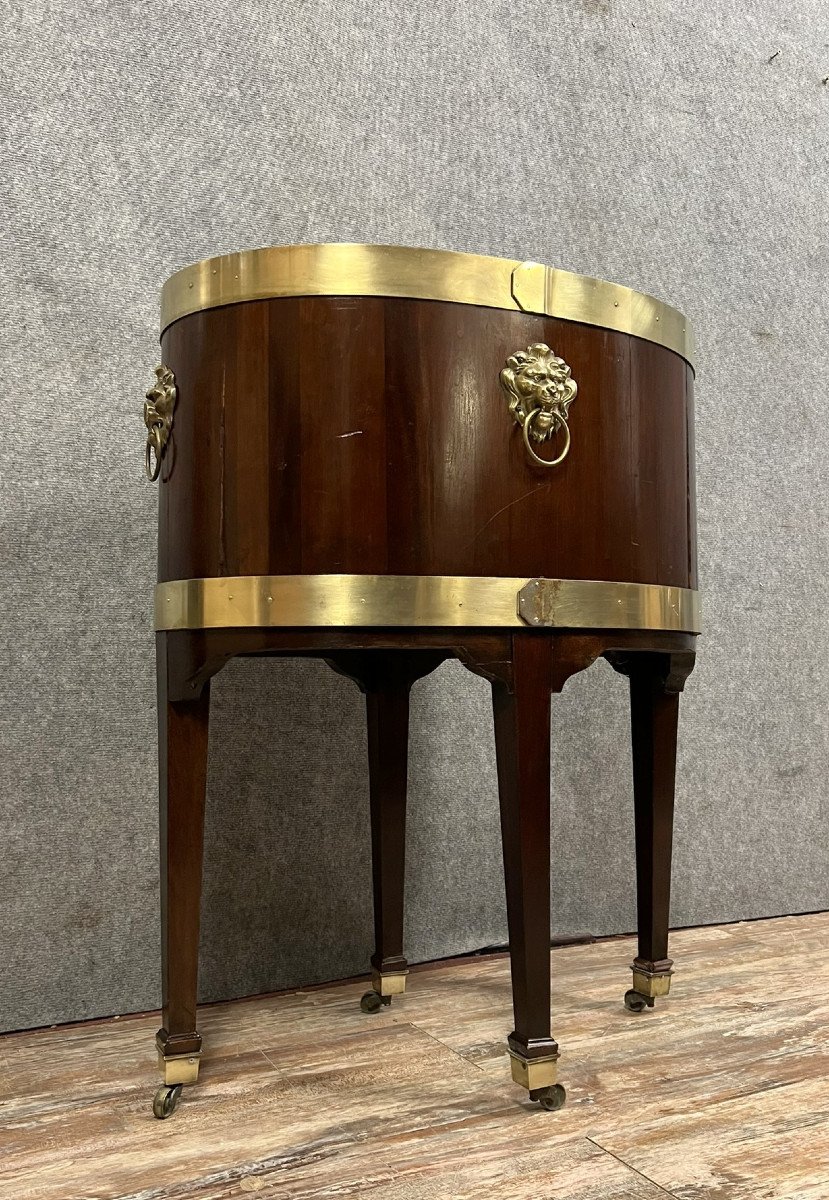 18th Century Mahogany And Gilt Bronze Wine Cooler Planter  