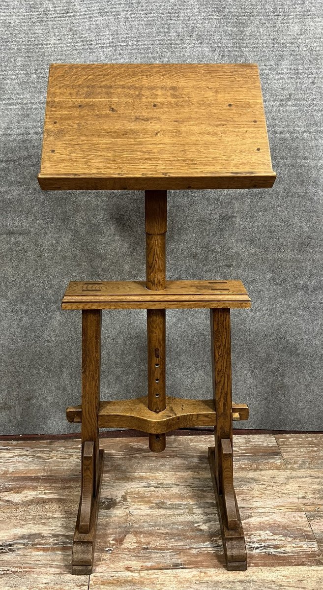 Lectern A System Napoleon III Period In Solid Wood -photo-6