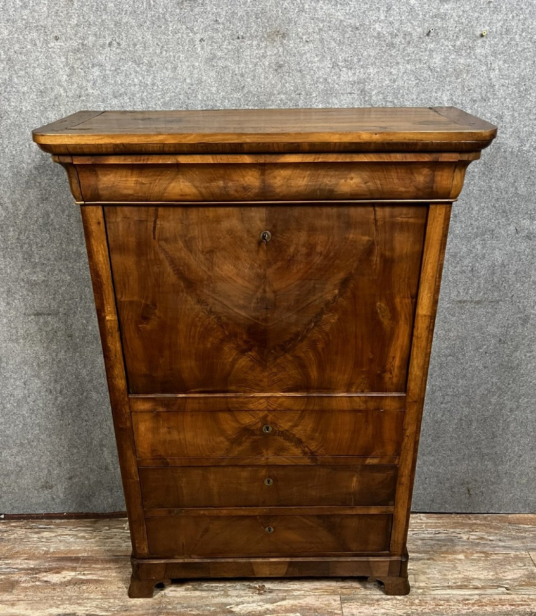 Louis Philippe Period Doucine Secretary In Mahogany Circa 1830-photo-1