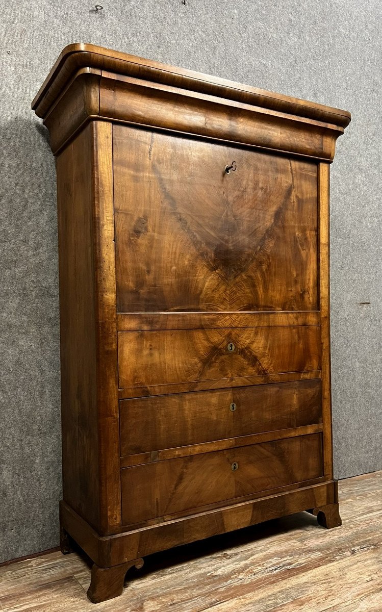 Louis Philippe Period Doucine Secretary In Mahogany Circa 1830-photo-2