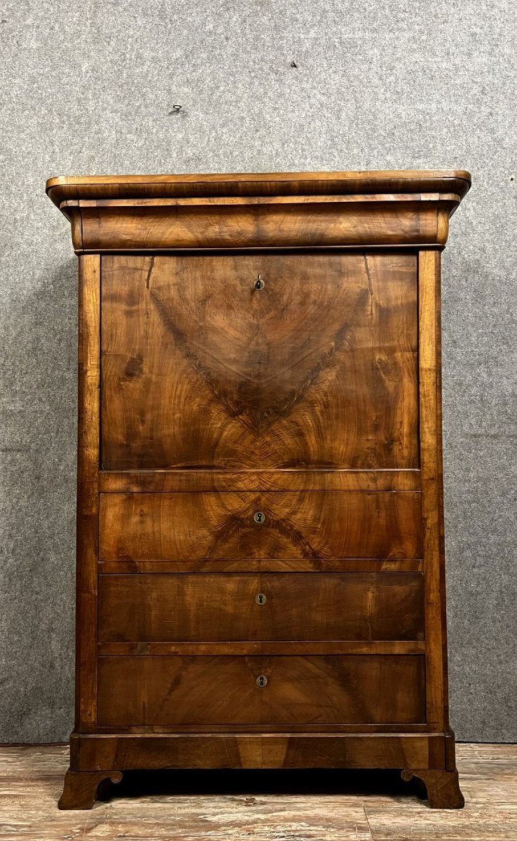 Louis Philippe Period Doucine Secretary In Mahogany Circa 1830