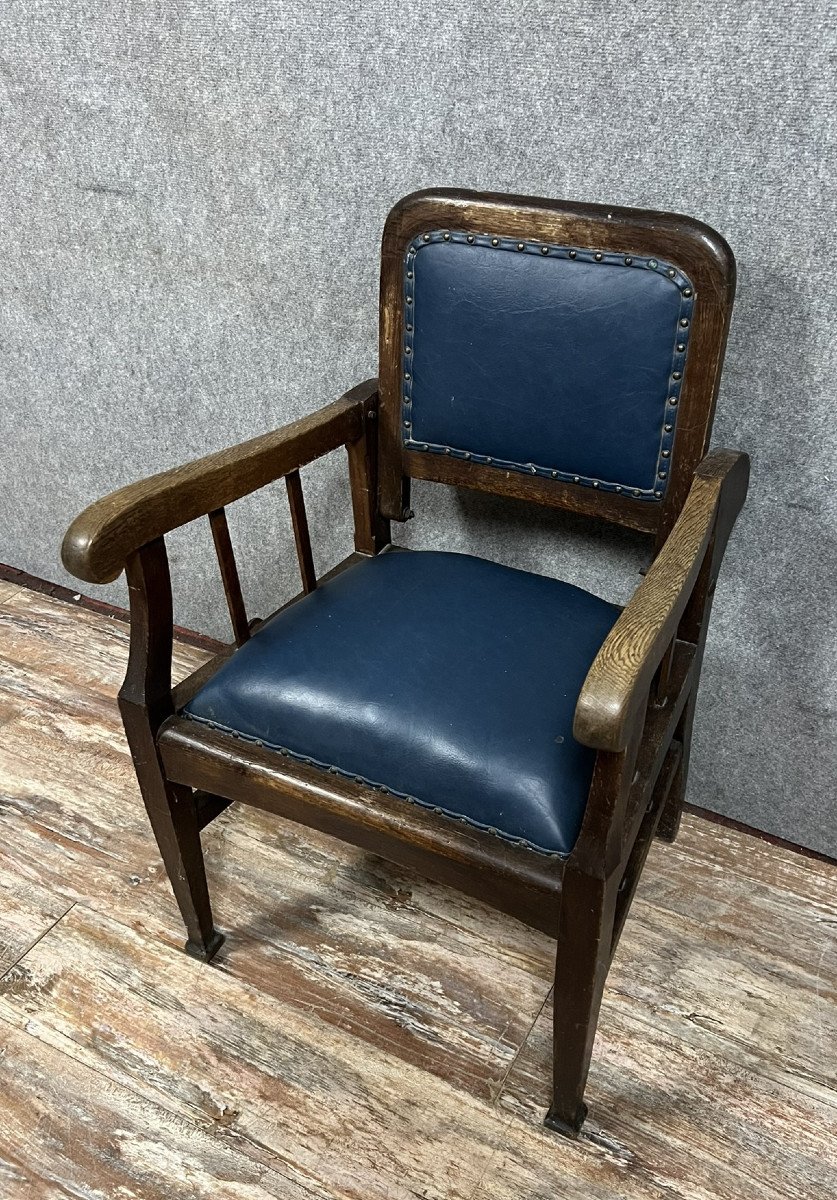 Solid Wood Barber Chair Napoleon III Period Circa 1880-photo-2