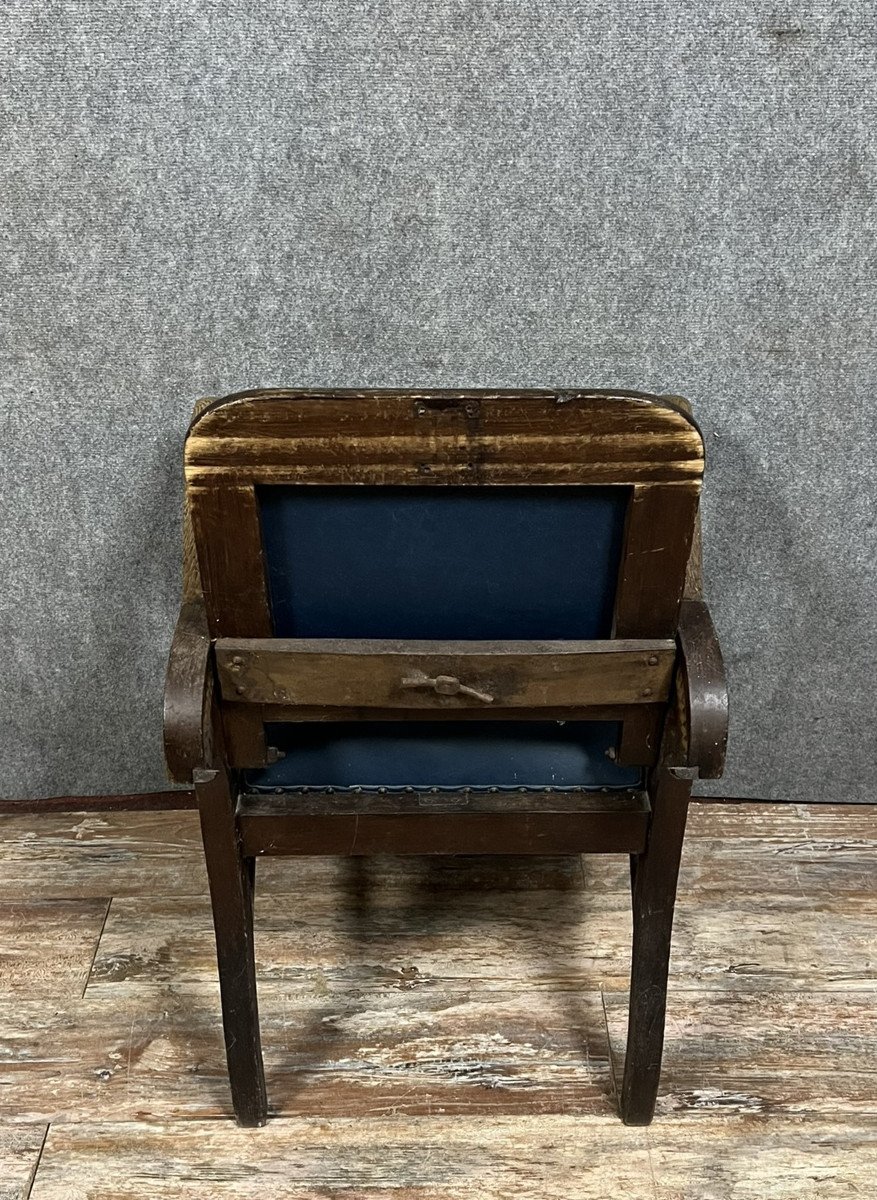 Solid Wood Barber Chair Napoleon III Period Circa 1880-photo-3