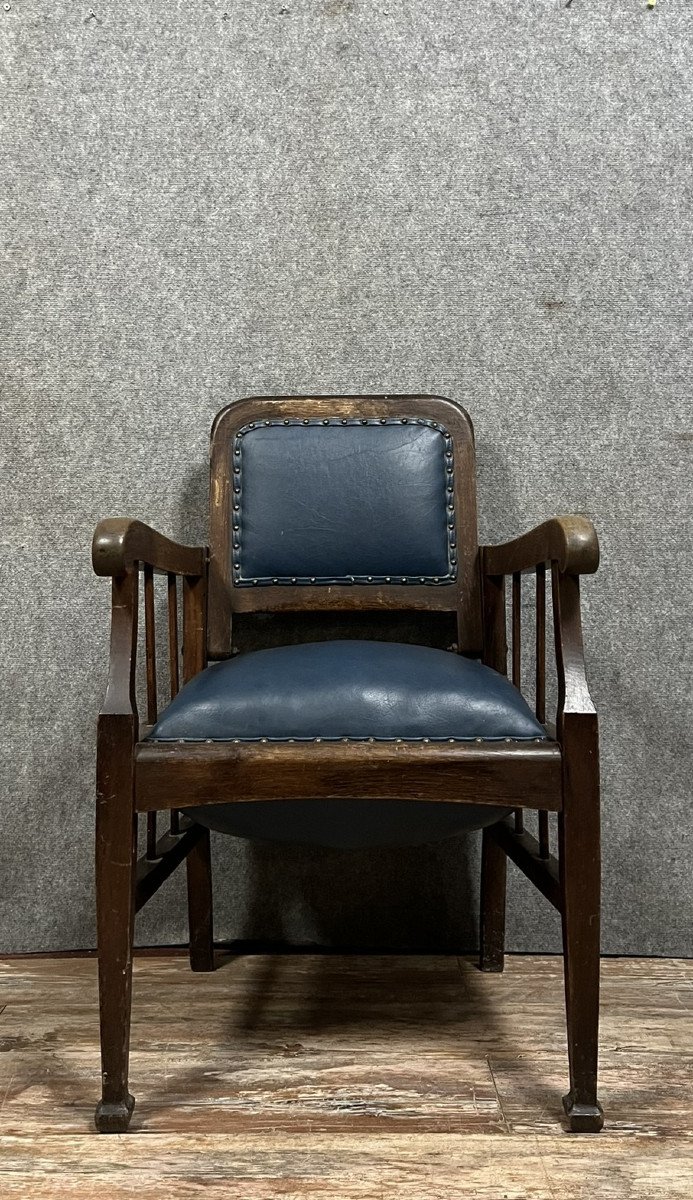 Solid Wood Barber Chair Napoleon III Period Circa 1880