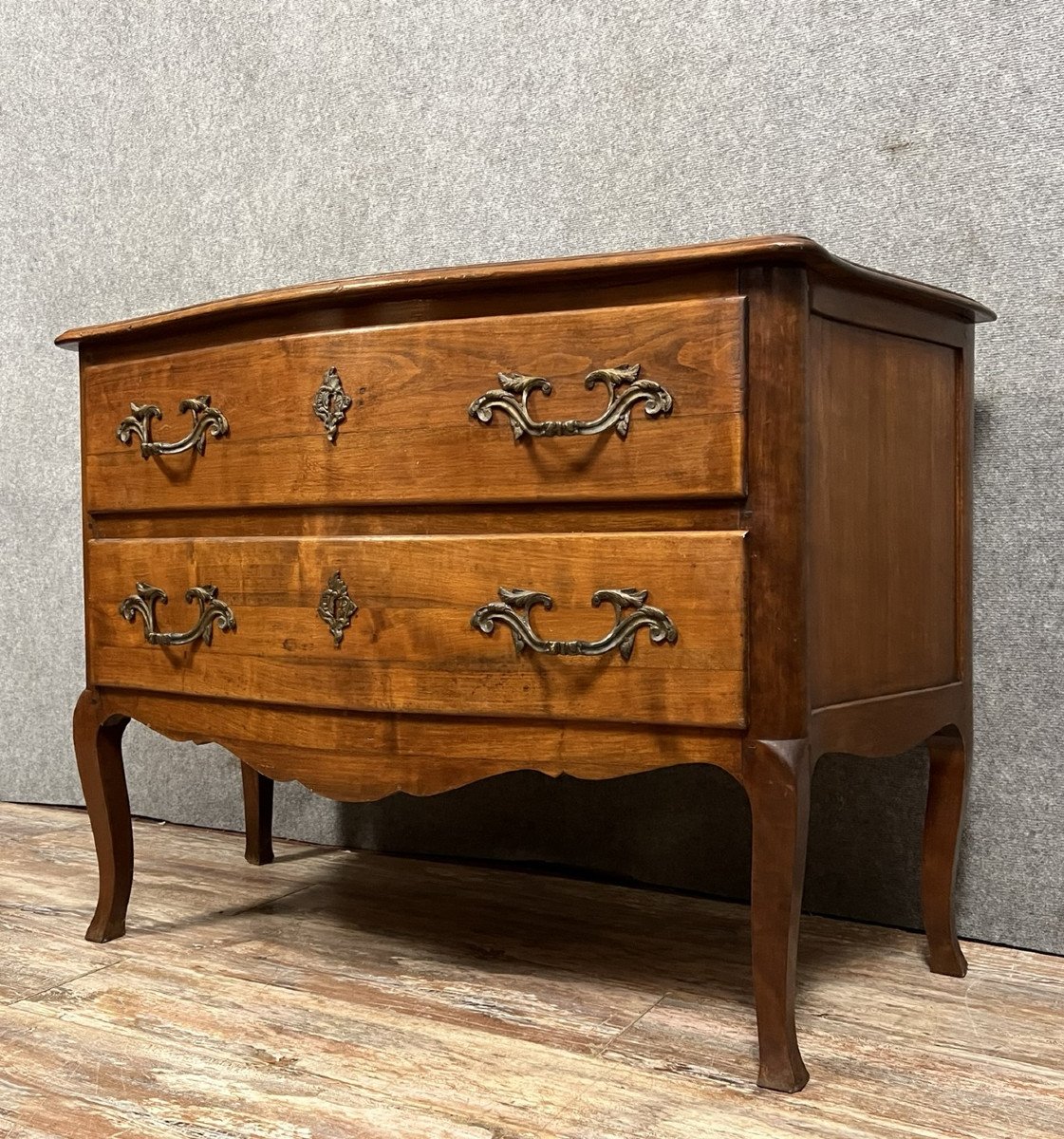 Commode Sauteuse Style Louis XV En Bois Massif Vers 1880-photo-3