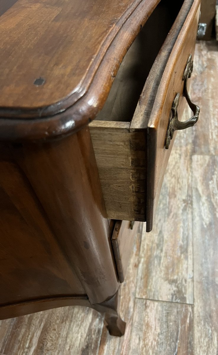 Commode Sauteuse Style Louis XV En Bois Massif Vers 1880-photo-5