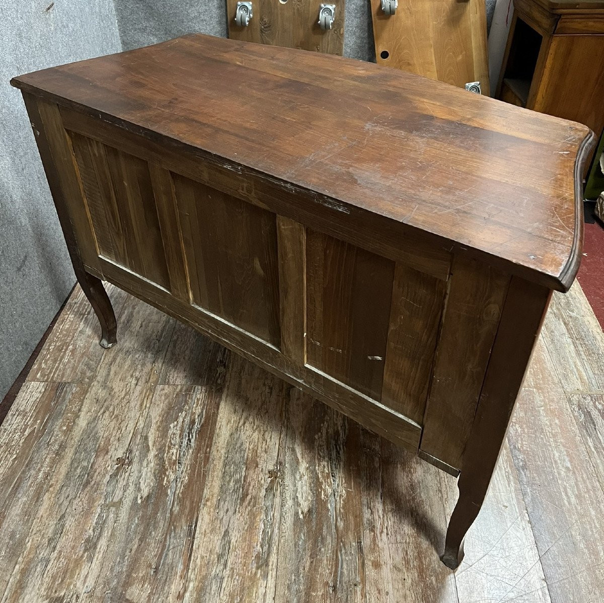 Commode Sauteuse Style Louis XV En Bois Massif Vers 1880-photo-6