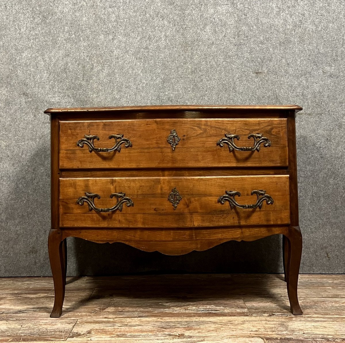 Commode Sauteuse Style Louis XV En Bois Massif Vers 1880