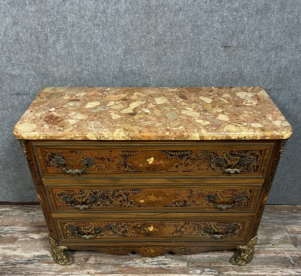 Commode "boulle" Style Napoléon III -photo-1