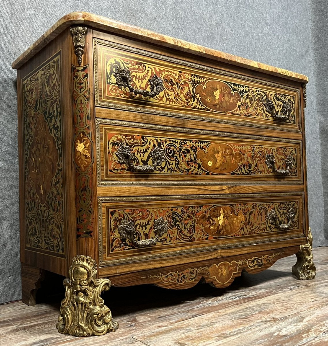 Commode "boulle" Style Napoléon III -photo-2