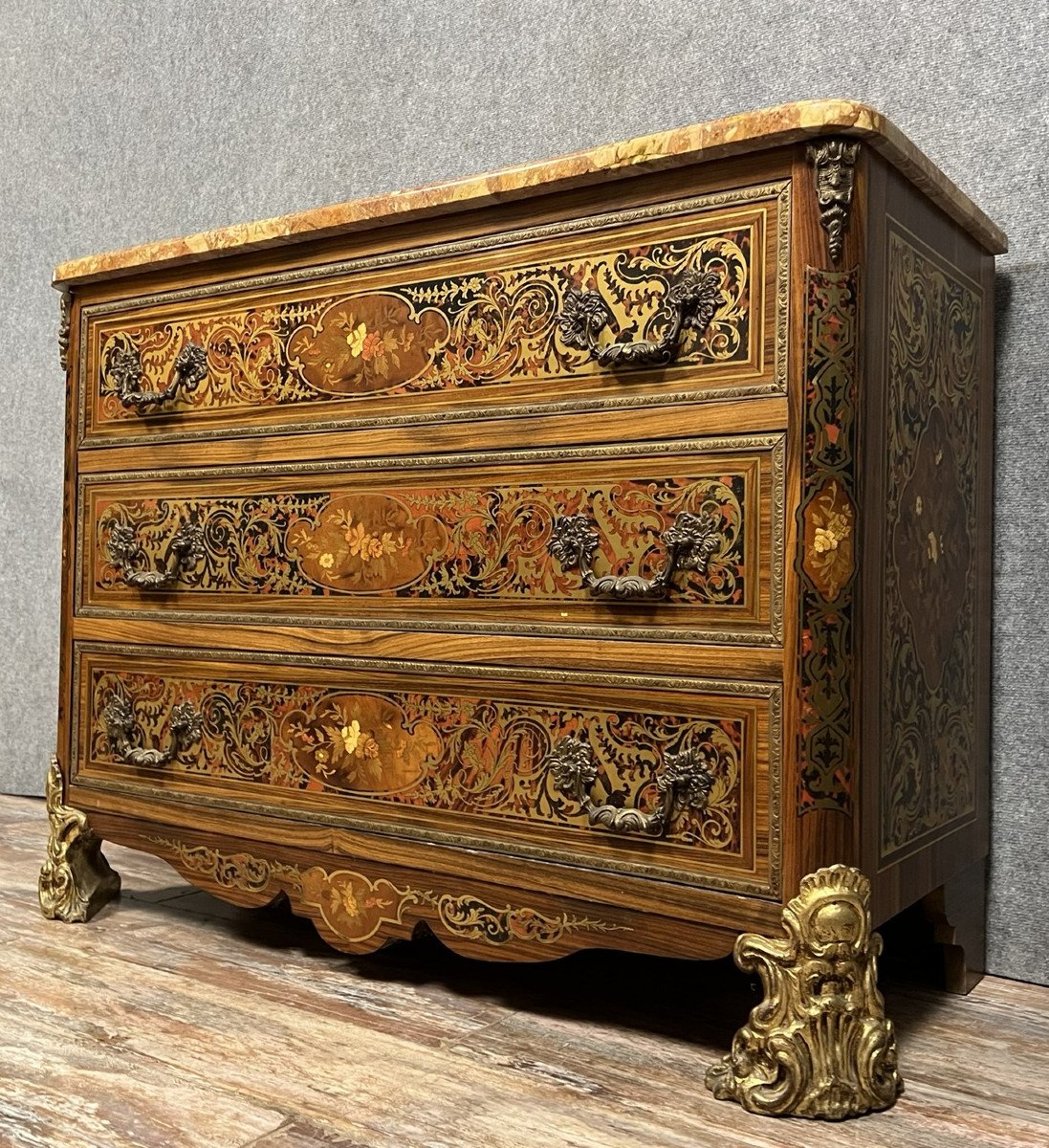 Commode "boulle" Style Napoléon III -photo-3