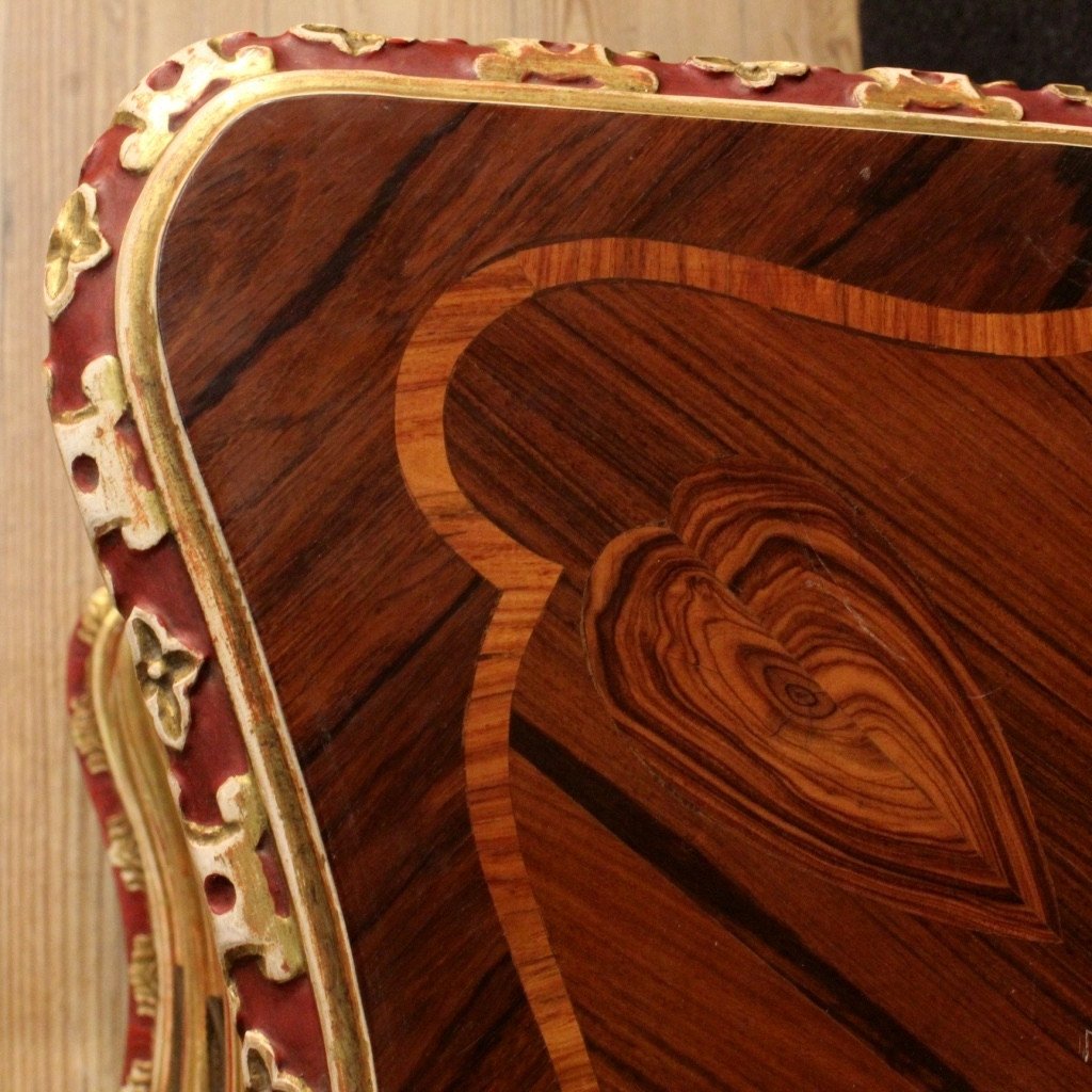 Regency Style Curved Chest Of Drawers In Rosewood And Rosewood Marquetry -photo-3