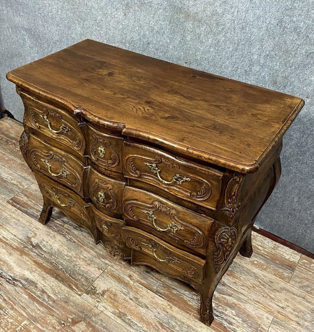 Louis XV Style Curved Tomb Commode -photo-3