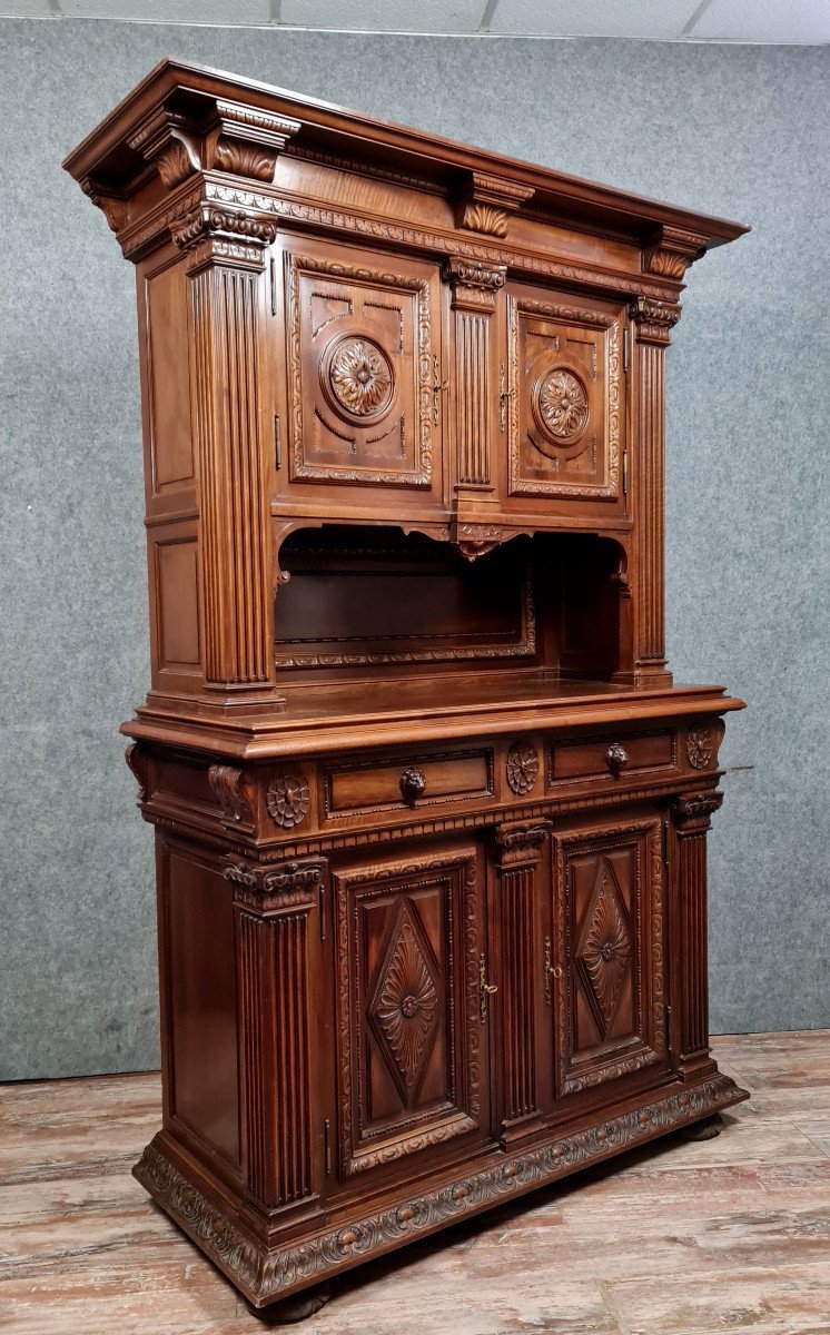 Renaissance Style Walnut Buffet 