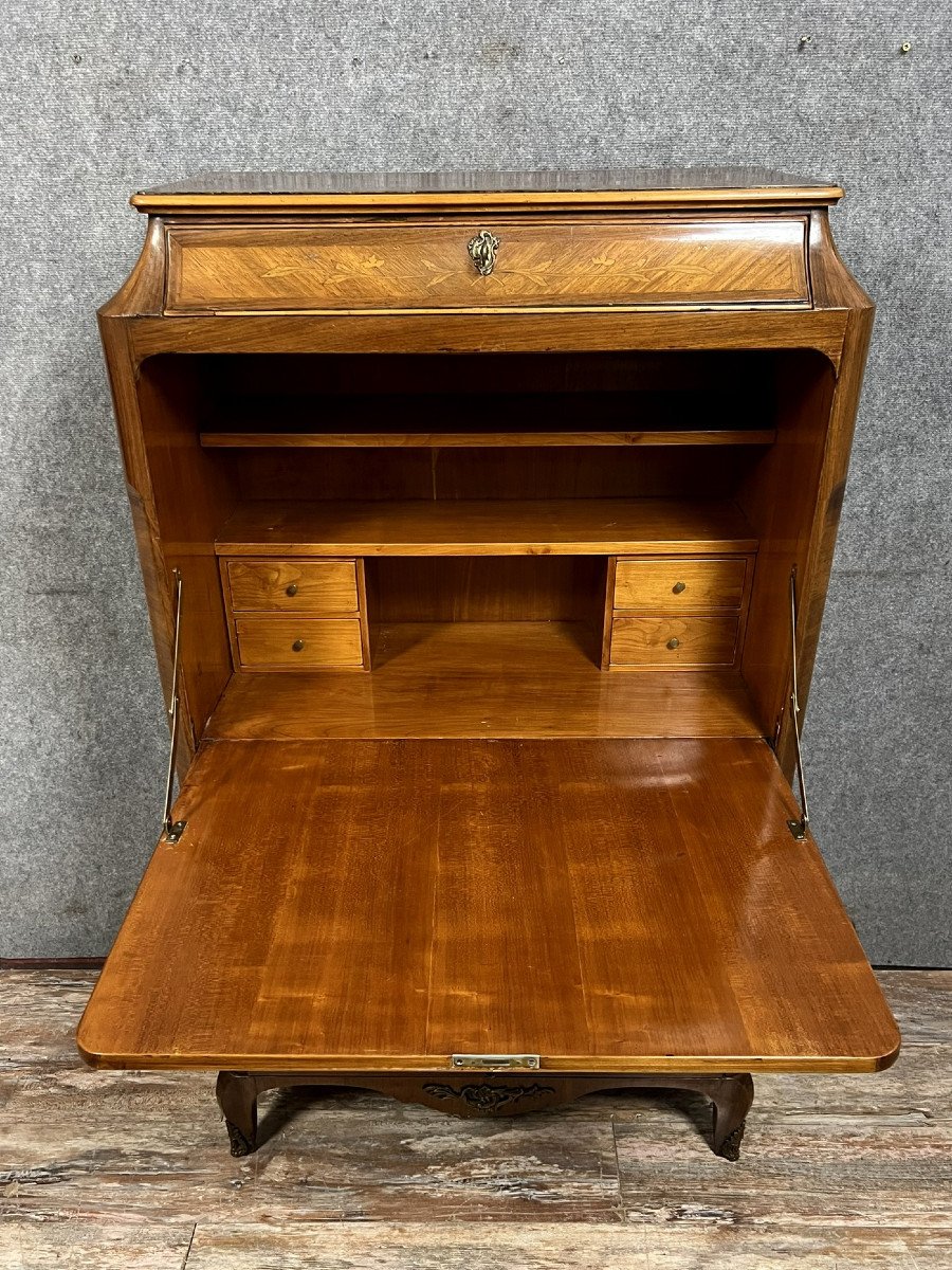  Louis XV Style Marquetry Secretary-photo-4