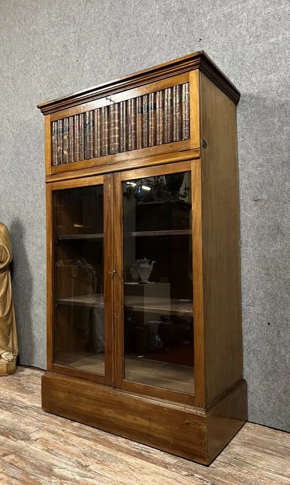 Notary Library With Hidden Secretary Napoleon III Period Circa 1860-photo-1