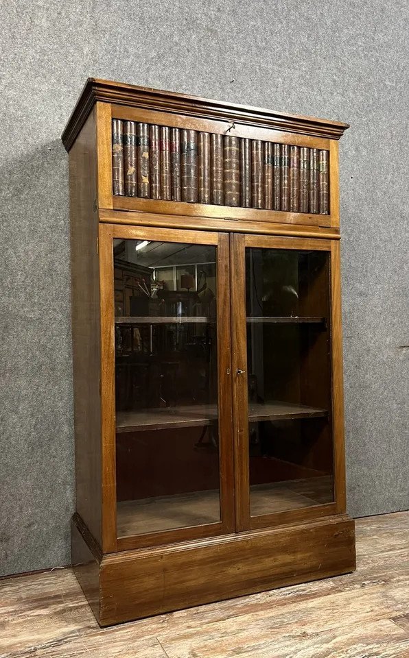 Notary Library With Hidden Secretary Napoleon III Period Circa 1860-photo-2