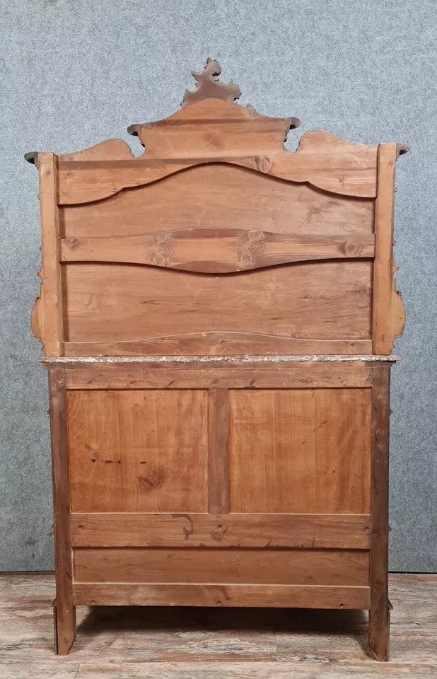 Louis XV Style Buffet Serving Trolley In Solid Walnut Circa 1880-photo-4